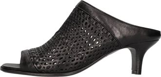 Pantanetti Fjord Mules - Dames - Muiltjes - Zwart - 40 EU - Leer - Schoenen