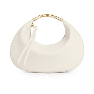 Coccinelle Handbags, female, White, Size: ONE SIZE Mini Bag Grained Leather