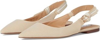 Steve Madden Olsen Flat Womens Taupe Leather Pointed Toe Slingback ZOGG877