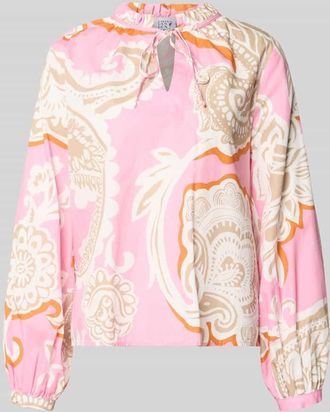 Emily van den Bergh Regular Fit Bluse mit Allover-Paisley-Print in Pink, Gr&ouml;&szlig;e 38