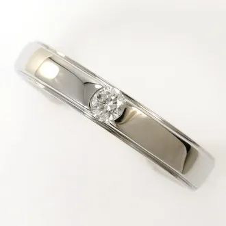 C&A Blue Clear Platinum Platinum 950 Band Ring (Pre-Owned)