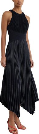 Reiss Petite Rachel Pleated Sleeveless Midi Dress