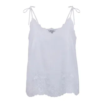 ottod'Ame Sleeveless Tops, female, White, Size: 2XS Top con ricami