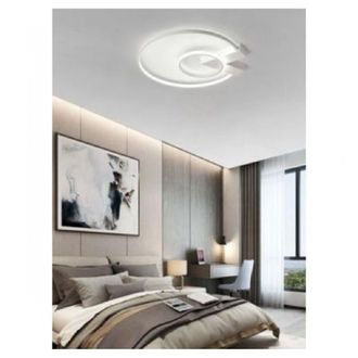 Trade Shop Trade Shop Traesio - Trade Shop - Plafoniera Led 32w Lampadario Soffitto Design Cerchi Moderno Tondo Bianco Pn-04b
