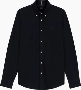 HUGO BOSS Mens BOSS Black H-ROAN-BD-E-C1-253 Shirt S2-25 404 Dk Blue - Size: 42/Regular