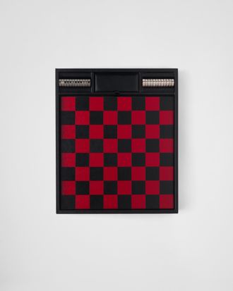 Prada Saffiano leather checkers set