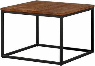 Massivmoebel24 Tavolino da salotto in legno di Quercia Selvatica 60x60x43 quercia naturale oliato lounge collection 07