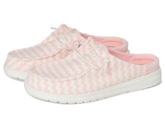 Hey Dude Wendy Slip Terry Stripe Womens Flat Shoes Pink/White : 10 M