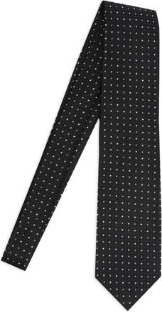 Tom Ford Micro Design Tie - Heren - Stropdassen - Zwart - ONE Size - Accessoires