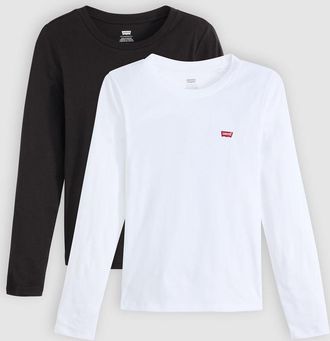 Levi's Essential Long Sleeve Tee (2 Pack) - Womens - 2XS - White
