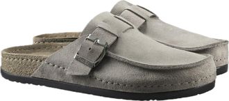 Simba ROK Womens Slipper, with Gel Massage Footbed, For Indoor/Outdoor Comfort, Leather Moccasin Style - Grey - Size 7