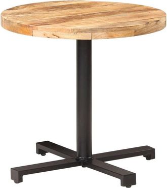 vidaXL Vidaxl - Bistro Table Round Ø80x75 cm Rough Mango Wood