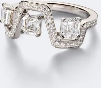 Bucherer Skyline 18kt white gold ring with diamonds