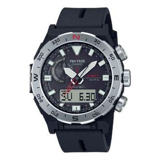 Casio Casio Pro Trek Mountaineering Analog-Digital Watch Black Silver Steel PRW-6800-1JF-PERSON
