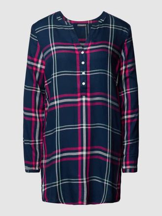 Montego Montego Bluse mit Tunikakragen in Dunkelblau, Gr&ouml;&szlig;e 34