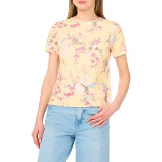 Ted Baker Print Crewneck T-Shirt in Lemon Cream at Nordstrom Rack, Size X-Large