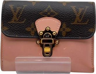 Louis Vuitton Pre-owned Wallets, female, Pink, Size: ONE SIZE Pre-owned Portefeuille Cherrywood Monogram Vernis Wallet