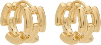 LIÉ STUDIO Lie Studio The Johanna 18kt Gold Hoop Earrings - One Size