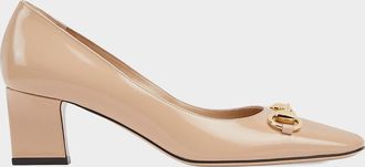 Gucci Signora Glossy Leather Pumps