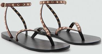 Mango Sandali fascia borchie marrone medio - Donna - 35 - MANGO