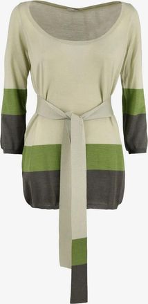 Malo Maglione con cintura Pre-owned - Verde