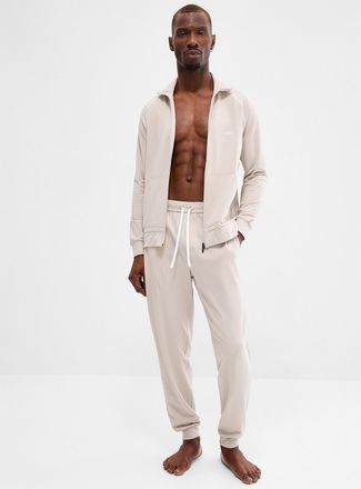 BOSS Mens Embroidered-logo sand lounge joggers