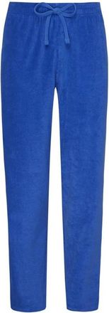 Vilebrequin Effen Herenbroek van Badstof - Heren - Sweatpants - Blauw - 2XL - Wol - Broeken
