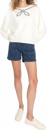 Kule Mid Rise City Shorts In Navy