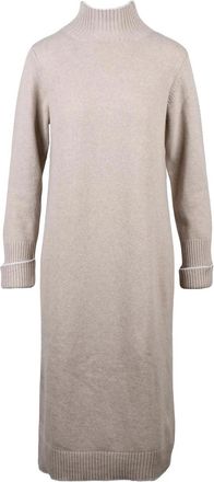 Eleventy Ribbed Knit Dress With High Neckline And Luxe Finish