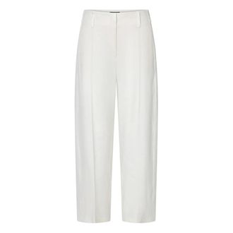 Windsor Cropped Broeken - Dames - Vrijetijds broeken - Wit - M - Leer - Broeken