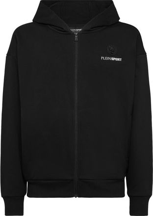 Plein Sport Oversize Zipped Hoodie Sweatshirt Ls Scratch Men in Black at Nordstrom, Size Xxx-Large
