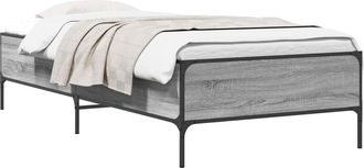 vidaXL Estructura De Cama Sonoma Gris 80 X 200 Cm Madera De Ingenier&iacute;a Vidaxl