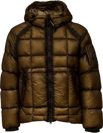 C.P. Company D.d. Shell Hooded Down Jacket - Heren - Gewatteerde jassen - Bruin - L - Nylon - Jassen