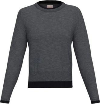 Marella Gebreide kleding > Lange gebreide kleding - Dames - Ronde hals truien - Grijs - L - Truien & Vesten
