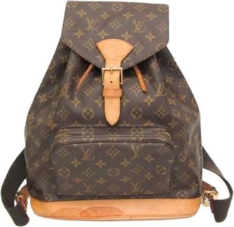 Louis Vuitton Pre-owned Backpacks, female, Brown, Size: ONE SIZE Pre-owned Canvas Backpack