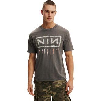 Cotton On Mens Premium Loose Fit Music T-Shirt in Faded Slate - Nine Inch at Nordstrom, Size Xx-Large