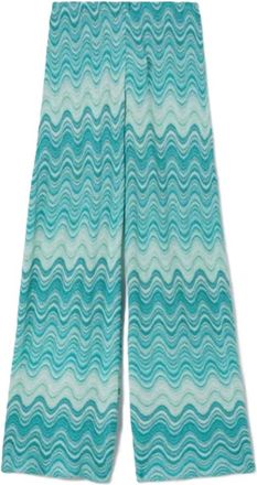 MC2 Saint Barth Amalia Baggy Broeken - Dames - Wijde Broeken - Blauw - M - Polyester - Broeken