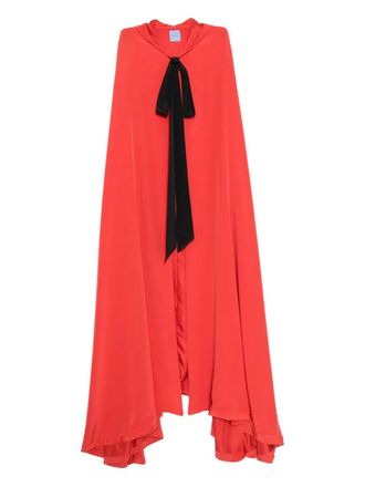macgraw Riding cape - women - Silk/Silk - OS - Red
