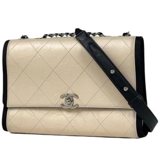 Chanel Pre-owned Matelasse Shoulder Bag - Dames - Pre-owned - Beige - Maat: ONE Size Leer