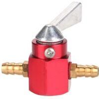 OEM Interruptor De Grifo De Combustible En L&iacute;nea De Aluminio Cnc Crezuo, 6 Mm, Rojo Para Quad, Moto De Cross Y Atv (rojo) - Rojo