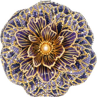 Judith Leiber Magnolia Crystal Minaudi&egrave;re in Silver Purple Multi at Nordstrom