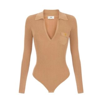 Elisabetta Franchi Dames, Tops, Bruin, Maat: M