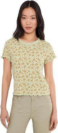 Toad&Co Foothill Pointelle Short Sleeve Baby T-Shirts Womens Clothing Elderflower Print : XL, Cotton/Polyester