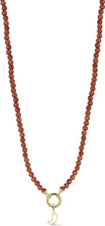 Ember Fine Jewelry 14K Yellow Gold Chili Charm Beaded Necklace in Gold/red at Nordstrom Rack