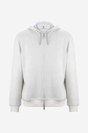 Brunello Cucinelli Kapuzensweatjacke aus Baumwolle und Kaschmir