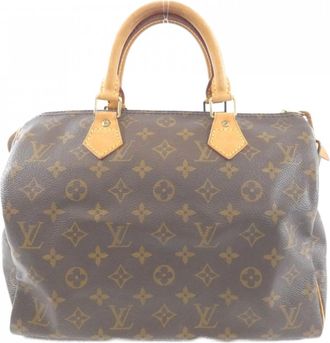 Louis Vuitton Marron Coated Canvas Boston Bag (Pre-Owned)