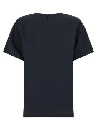 Max Mara Silk Crepe Embroidered Blouse - Black