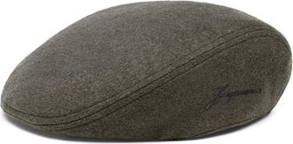 Jacquemus Grey Solid Beret Hat