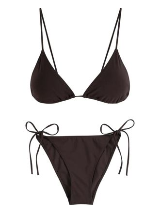 Lido Venti triangel bikini met strikken - Bruin