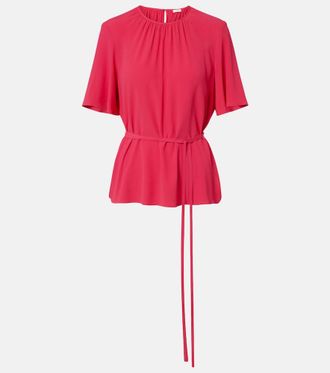 Joseph Blusa Libby in cr&ecirc;pe con cintura